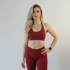 BLISSFUL SCULPT SPORTS BRA - Color: Crimson Berry