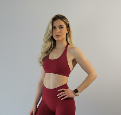 BLISSFUL SCULPT SPORTS BRA - Color: Crimson Berry