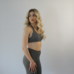 BLISSFUL SCULPT SPORTS BRA - Color: Stone Grey